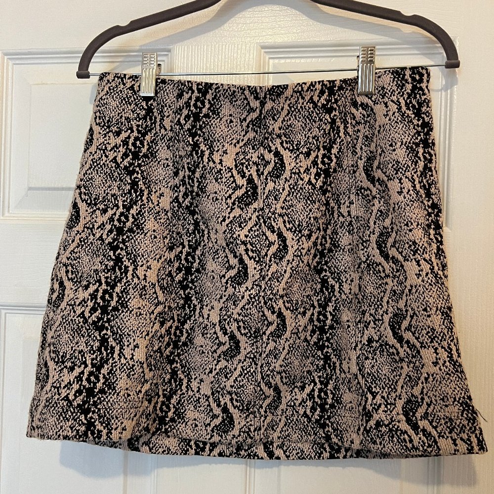 Free People Jacquard Snake Print Mini Skirt